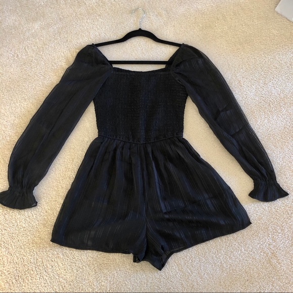 Abercrombie and Fitch Black Shimmer Romper - Picture 4 of 4